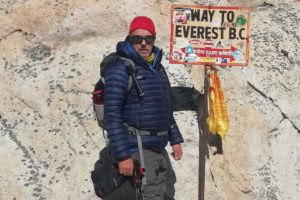 Kevin Miller on way to Everest Base Camp